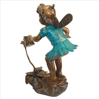 Design Toscano Francine, The Fairy Gardener Cast Bronze Garden Statue 6 Design Toscano Francine, The Fairy Gardener Cast Bronze Garden Statue - Image 4