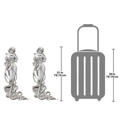 Design Toscano Flora, Goddess Of Springtime Wall Sculpture: Set Of Two 4 Design Toscano Flora, Goddess Of Springtime Wall Sculpture: Set Of Two - Image 2