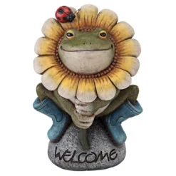 Design Toscano Flowery Frog Garden Welcome Statue - Multicolored -Design Toscano Store GUEST 030debf1 6ffa 4e6d 8a08 122a06a5734f