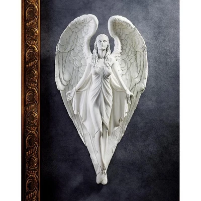 Design Toscano Spiritual Path Angel Wall Sculpture - Off-White 4 Design Toscano Spiritual Path Angel Wall Sculpture - Off-White - Image 2