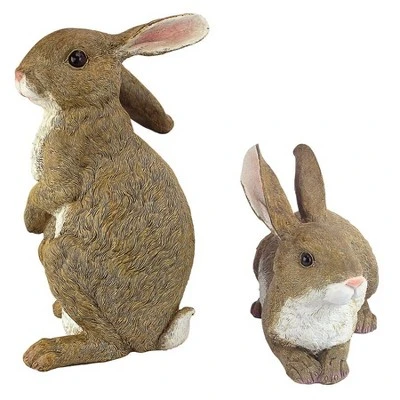 Design Toscano Bashful And Hopper Garden Bunnies Collection: Set Of Two 5 Design Toscano Bashful And Hopper Garden Bunnies Collection: Set Of Two - Image 3