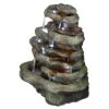 Design Toscano Ribbon Ridge Cascading Waterfall Illuminated Garden Fountain