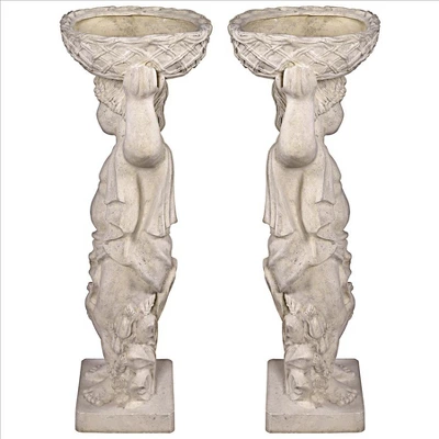 Design Toscano Young Bacchus With Basket Planters Garden Statues: Set Of Two 8 Design Toscano Young Bacchus With Basket Planters Garden Statues: Set Of Two - Image 6