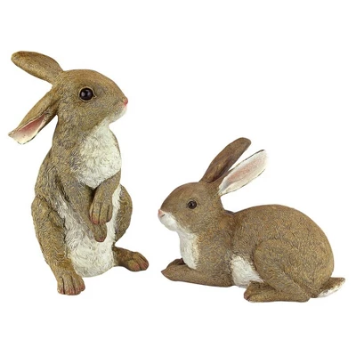 Design Toscano Bashful And Hopper Garden Bunnies Collection: Set Of Two 3 Design Toscano Bashful And Hopper Garden Bunnies Collection: Set Of Two