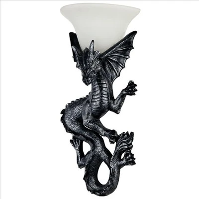 Design Toscano Heraldic Dragon Of Ravenscraig Castle Illuminated Wall Sculptures: Set Of Two 4 Design Toscano Heraldic Dragon Of Ravenscraig Castle Illuminated Wall Sculptures: Set Of Two - Image 2