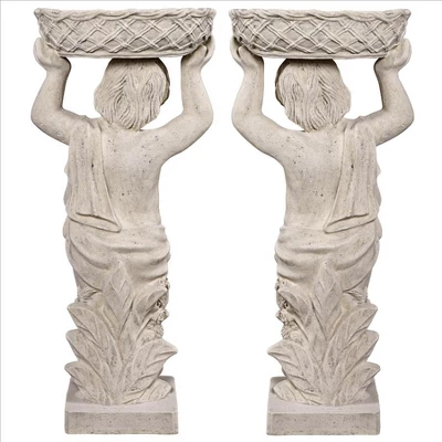 Design Toscano Young Bacchus With Basket Planters Garden Statues: Set Of Two 6 Design Toscano Young Bacchus With Basket Planters Garden Statues: Set Of Two - Image 4