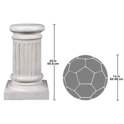 Design Toscano Classical Greek Fluted Garden Statuary Pedestal: Small -Design Toscano Store GUEST 0d96a919 6d0f 4167 8bea 558f1ebdea94