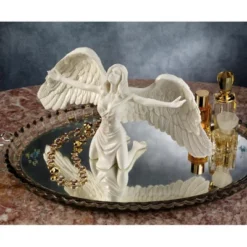 Design Toscano Pray For Peace Bonded Marble Angel Statue - Off-White