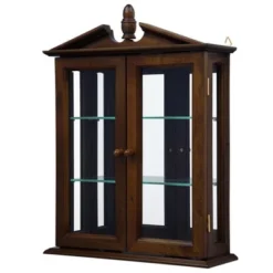 Design Toscano Amesbury Manor Hardwood Wall Curio Cabinet: Ebony Black Finish -Design Toscano Store GUEST 1182aaea 61c3 4be1 95c3 127588e4eb87