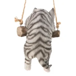 Design Toscano Gray Tabby Kitty On A Perch Hanging Cat Sculpture - Multicolored -Design Toscano Store GUEST 13816287 3530 48f0 9ce9 0326fb8620dd