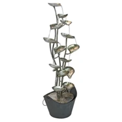 Design Toscano Rain Forest Leaves Cascading Metal Fountain - Silver 7 Design Toscano Rain Forest Leaves Cascading Metal Fountain - Silver -Design Toscano Store GUEST 14953d6c 0321 47d6 a495 719a55fc134c