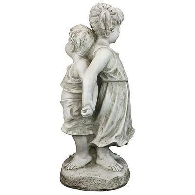Design Toscano Back To Back Brother And Sister Garden Children Statue 6 Design Toscano Back To Back Brother And Sister Garden Children Statue - Image 4