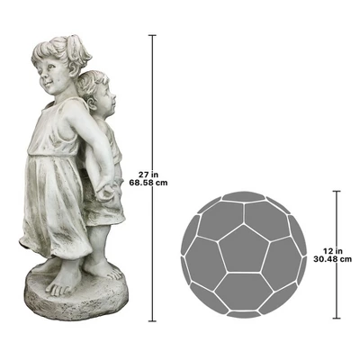 Design Toscano Back To Back Brother And Sister Garden Children Statue 8 Design Toscano Back To Back Brother And Sister Garden Children Statue - Image 6