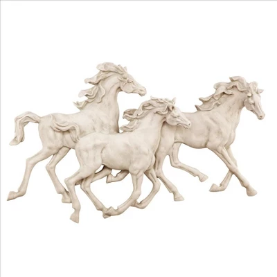 Design Toscano Los Tres Caballos Del Castillo Alomar Wall Sculpture 4 Design Toscano Los Tres Caballos Del Castillo Alomar Wall Sculpture - Image 2