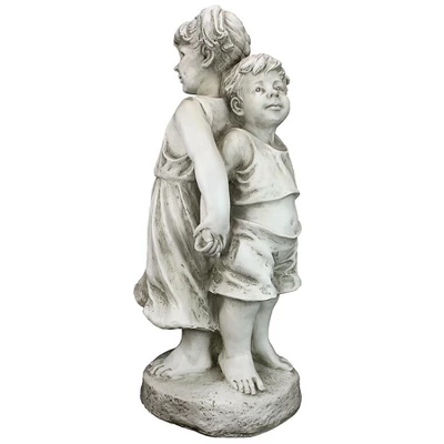 Design Toscano Back To Back Brother And Sister Garden Children Statue 4 Design Toscano Back To Back Brother And Sister Garden Children Statue - Image 2