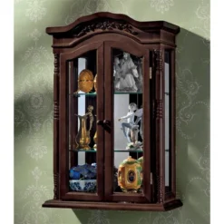 Design Toscano Beacon Hill Hardwood Wall Curio Cabinet
