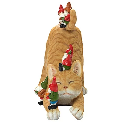 Design Toscano Catatonic Gnome Feline Frenzy Statue 4 Design Toscano Catatonic Gnome Feline Frenzy Statue - Image 2