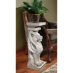 Design Toscano Trapezophoron Sculptural Winged Lion Pedestal: Set Of Two -Design Toscano Store GUEST 44b57dc6 38cf 4015 99d4 90c3ec758ead