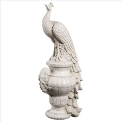Design Toscano Staverden Castle Peacock On An Urn Garden Statue By Artist Henk Van Der Eljk -Design Toscano Store GUEST 45233c81 6acc 4027 998b 7215f3f6649d