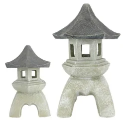 Design Toscano Pagoda Lantern Sculpture: Set Of Medium And Large -Design Toscano Store GUEST 46d26bce 77f1 4baf 8e30 7666ac7f58db