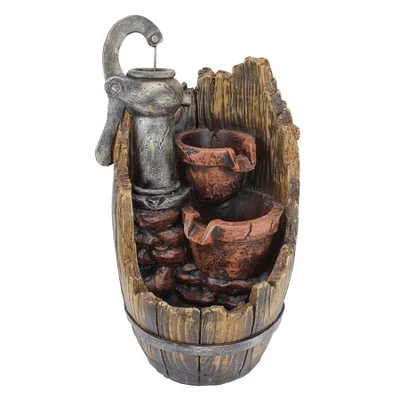 Design Toscano Farm Cistern Barrel Illuminated Garden Fountain 3 Design Toscano Farm Cistern Barrel Illuminated Garden Fountain
