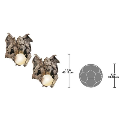 Design Toscano Merciless, The Gargoyle Lighted Wall Sculpture: Set Of Two 4 Design Toscano Merciless, The Gargoyle Lighted Wall Sculpture: Set Of Two - Image 2