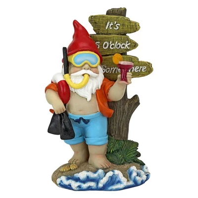 Design Toscano Happy Hour Tropical Garden Gnome Statue 3 Design Toscano Happy Hour Tropical Garden Gnome Statue