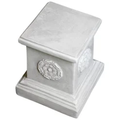 Design Toscano English Rosette Garden Sculptural Plinth: Large -Design Toscano Store GUEST 4ebcfeed 6b4c 4729 8c2d d9ba93db1ceb