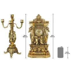 Design Toscano Chateau Chambord Clock And Candelabra Ensemble -Design Toscano Store GUEST 53300038 6398 4014 bc46 89be596a17ef