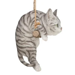 Design Toscano Gray Tabby Kitty On A Perch Hanging Cat Sculpture - Multicolored -Design Toscano Store GUEST 56a7a405 ed56 43cb bcd1 9a14e57ff3f1