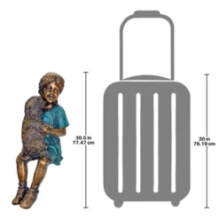 Design Toscano Puppy Kisses, Sitting Girl Cast Bronze Garden Statue -Design Toscano Store GUEST 5933be22 338d 498e b9de a962d7debf34