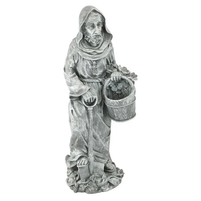 Design Toscano St. Fiacre, The Gardener's Patron Saint Statue 4 Design Toscano St. Fiacre, The Gardener's Patron Saint Statue - Image 2