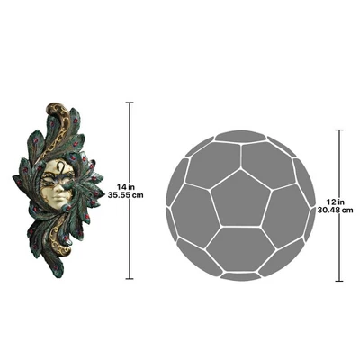 Design Toscano Masquerade At Carnivale Mask Wall Sculpture: Countess Barletta 4 Design Toscano Masquerade At Carnivale Mask Wall Sculpture: Countess Barletta - Image 2