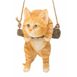 Design Toscano Orange Tabby Kitty On A Perch Hanging Cat Sculpture - Multicolored -Design Toscano Store GUEST 602ada63 a09b 41d8 8e7c 7b7782c571d9