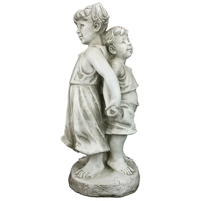Design Toscano Back To Back Brother And Sister Garden Children Statue 3 Design Toscano Back To Back Brother And Sister Garden Children Statue