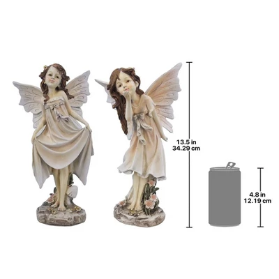 Design Toscano Wildflower Meadows Fairies Garden Statues: Set Of Two 8 Design Toscano Wildflower Meadows Fairies Garden Statues: Set Of Two - Image 6