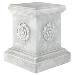 Design Toscano English Rosette Garden Sculptural Plinth: Large -Design Toscano Store GUEST 7cf5a822 8438 4a8c afce cf229ba01834