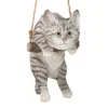 Design Toscano Gray Tabby Kitty On A Perch Hanging Cat Sculpture - Multicolored -Design Toscano Store GUEST 7de3b723 012d 4da2 8e91 113a3f2fdada