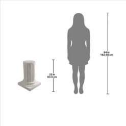 Design Toscano Roman Empire Column Garden Statuary Pedestal: Large -Design Toscano Store GUEST 811abcb0 5c9e 45f8 b0ce c00d231b7791