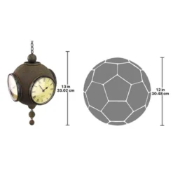 Design Toscano Victorian Grunge Four-Sided Hanging Spherical Clock -Design Toscano Store GUEST 815c717c 4ae8 499f 9cad 1e972501bc81