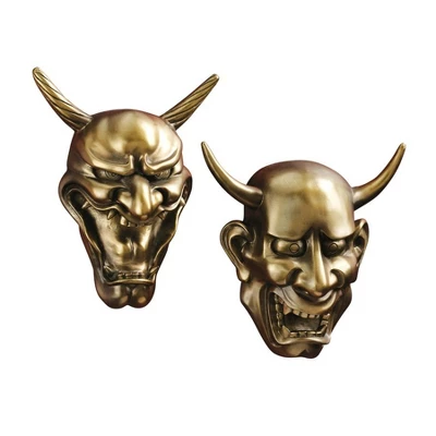 Design Toscano Hannya Demon Inspired Mask Wall Sculptures 3 Design Toscano Hannya Demon Inspired Mask Wall Sculptures
