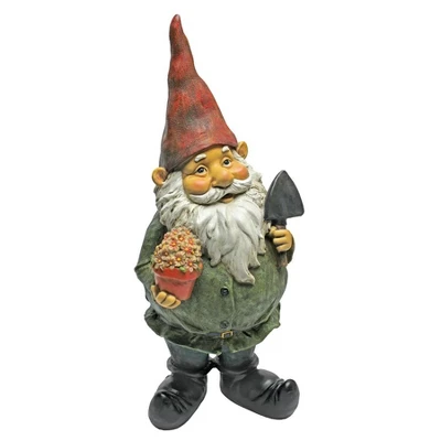 Design Toscano Dagobert With Gifts Garden Gnome Statue 3 Design Toscano Dagobert With Gifts Garden Gnome Statue