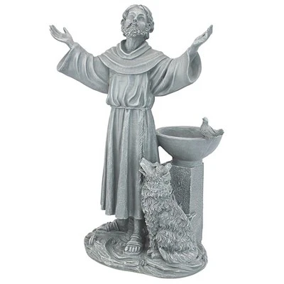 Design Toscano St. Francis's Garden Blessing Sculpture - Gray 4 Design Toscano St. Francis's Garden Blessing Sculpture - Gray - Image 2