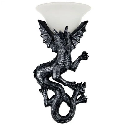Design Toscano Heraldic Dragon Of Ravenscraig Castle Illuminated Wall Sculptures: Set Of Two 3 Design Toscano Heraldic Dragon Of Ravenscraig Castle Illuminated Wall Sculptures: Set Of Two