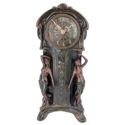 Design Toscano Dual Maiden Art Nouveau Mantelpiece Clock
