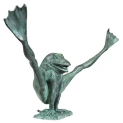 Design Toscano Crazy Legs, Leap Frog Bronze Garden Statue: Large