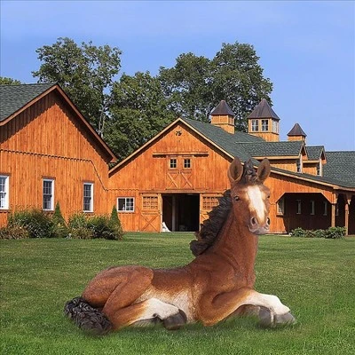 Design Toscano Relaxing Pony Horse Foal Statue 10 Design Toscano Relaxing Pony Horse Foal Statue - Image 8