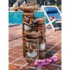 Design Toscano Cascading Aloha Tiki Three-Bowl Garden Fountain - Multicolored -Design Toscano Store GUEST af813b0c eefa 486b b3a7 92e241cb48e1