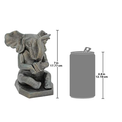 Design Toscano Educated Elephant Cast Iron Bookend: Single 7 Design Toscano Educated Elephant Cast Iron Bookend: Single - Image 5