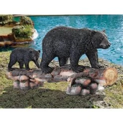 Design Toscano Mother Black Bear And Cub Grand Scale Animal Sculpture - Multicolored
